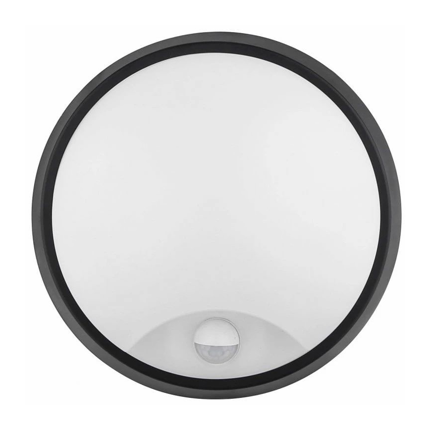 LED Venkovní nástěnné svítidlo se senzorem LED/12W/230V 3000/4000/6500K IP65 černá