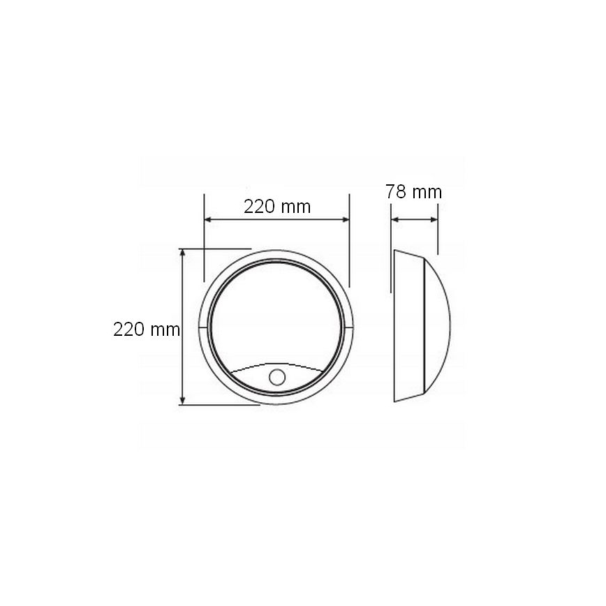 LED Venkovní nástěnné svítidlo se senzorem LED/15W/230V 4000K IP65