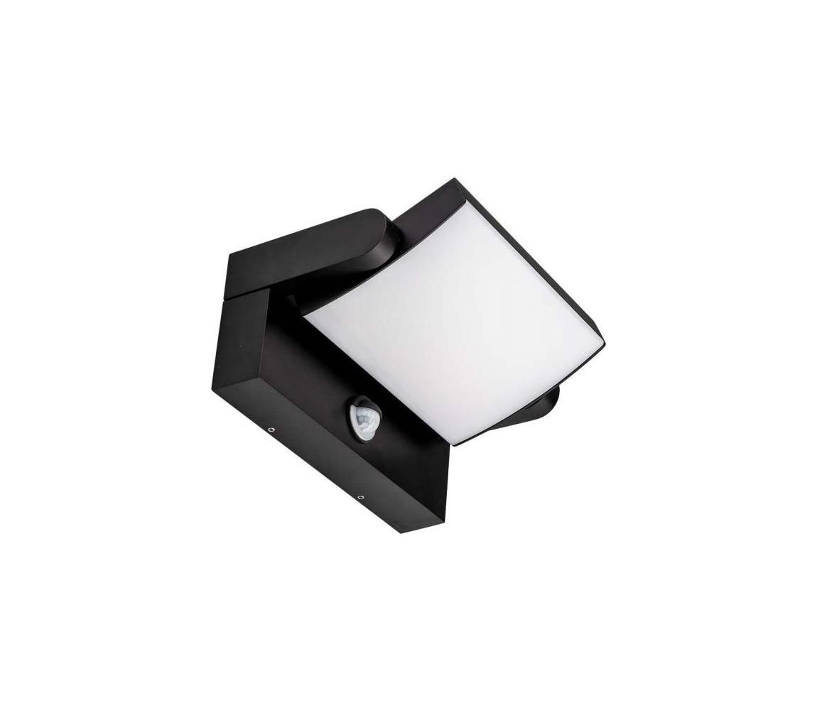 V-Tac LED Venkovní nástěnné svítidlo se senzorem LED/17W/230V 3000K IP65 černá VT1538