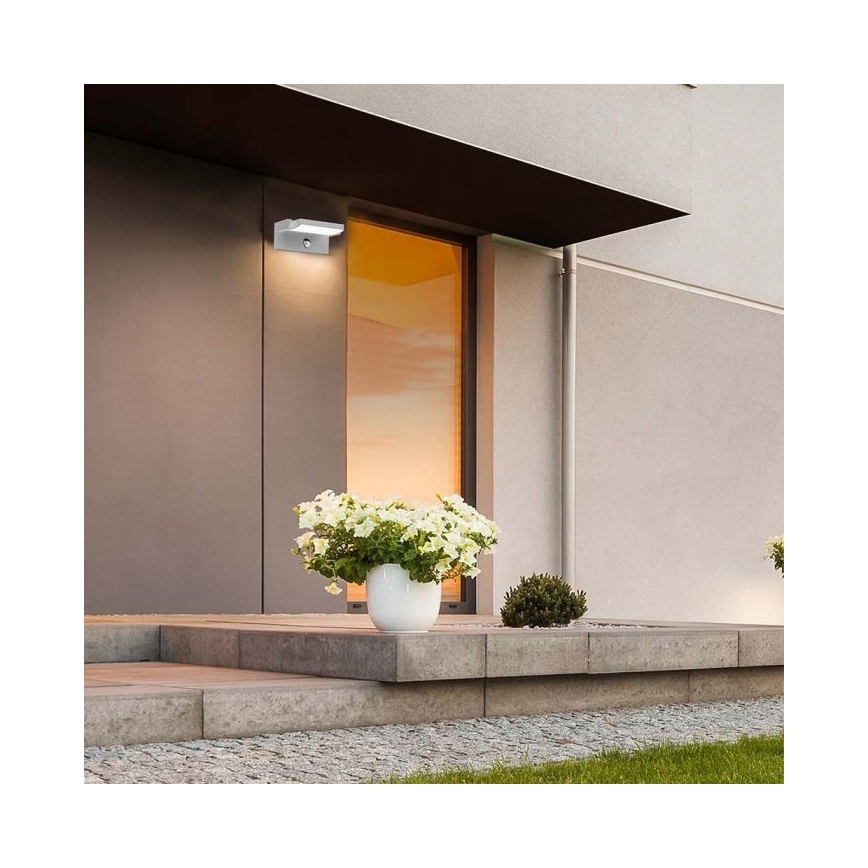 LED Venkovní nástěnné svítidlo se senzorem LED/17W/230V 3000K IP65 černá