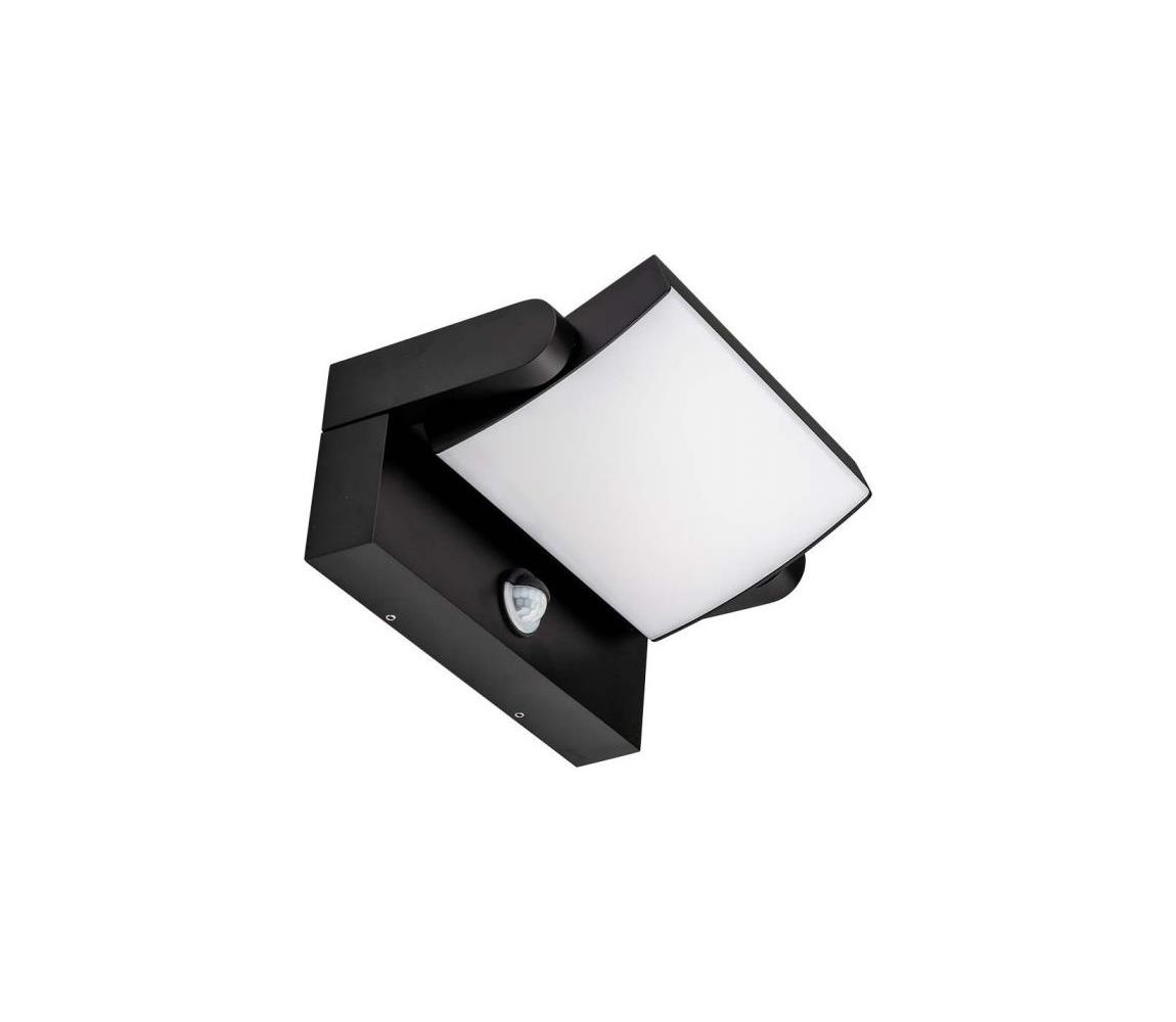 V-Tac LED Venkovní nástěnné svítidlo se senzorem LED/17W/230V 4000K IP65 černá VT1539