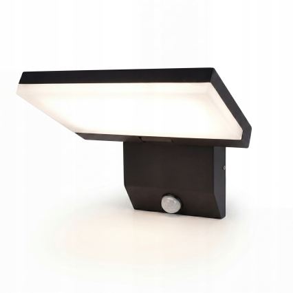 LED Venkovní nástěnné svítidlo se senzorem pohybu LED/18W/230V IP44 černá