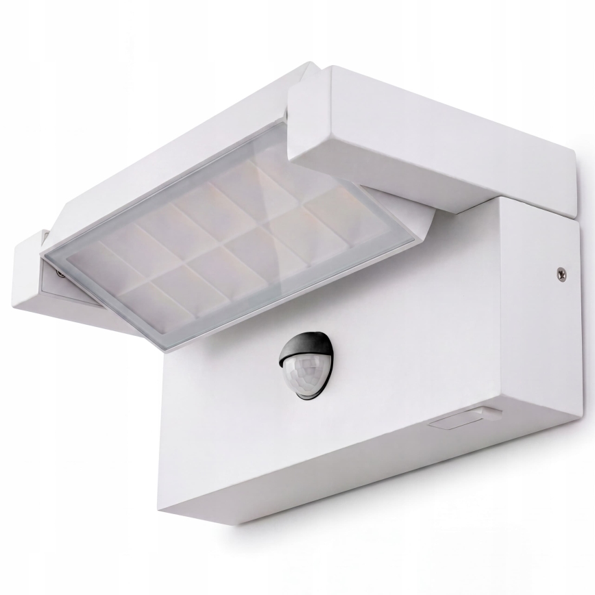 LED Venkovní nástěnné svítidlo se senzorem pohybu a soumraku LED/25W/230V 3000/4000/6500K IP54 bílá