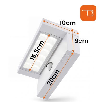 LED Venkovní nástěnné svítidlo se senzorem pohybu a soumraku LED/25W/230V 3000/4000/6500K IP54 bílá