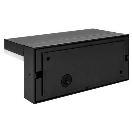 LED Venkovní nástěnné svítidlo se senzorem LED/9W/230V 4000K IP44 černá