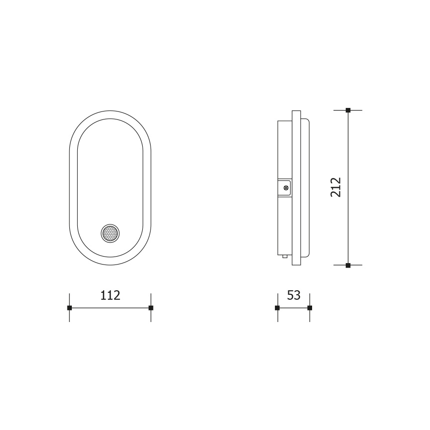LED Venkovní nástěnné svítidlo se senzorem pohybu a soumraku OVAL LED/10W/230V IP65 bílá