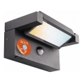 LED Venkovní nástěnné svítidlo se senzorem pohybu a soumraku LED/25W/230V 3000/4000/6500K IP54 černá