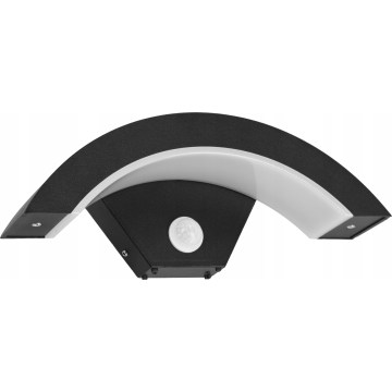 LED Venkovní nástěnné svítidlo se senzorem pohybu LED/10W/230V IP54 černá