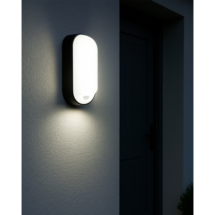 LED Stmívatelné venkovní nástěnné svítidlo se senzorem pohybu LED/12/15/18W/230V 3000K/4000K/6500K IP65 černá/bílá