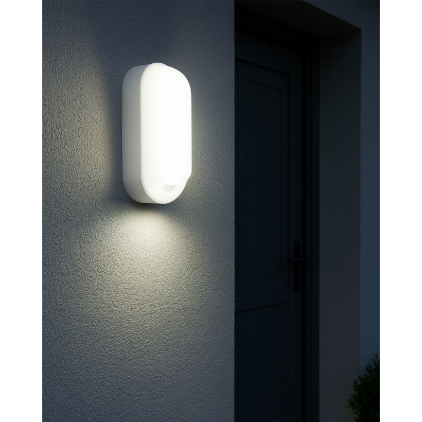 LED Stmívatelné venkovní nástěnné svítidlo se senzorem pohybu LED/12/15/18W/230V 3000K/4000K/6500K IP65 černá/bílá
