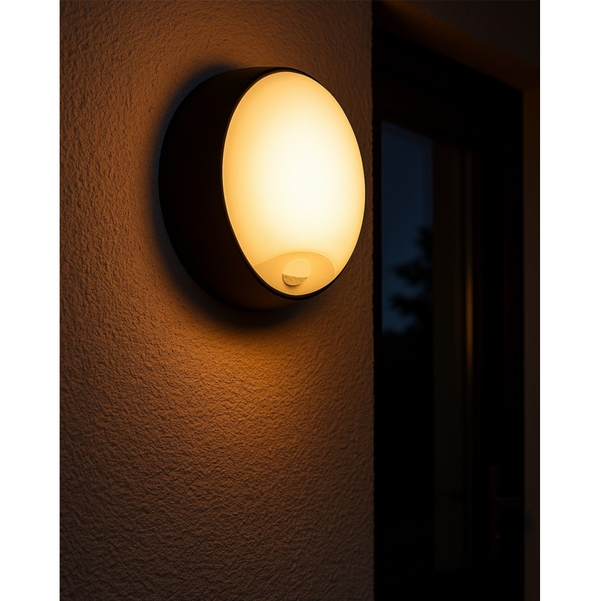 LED Stmívatelné venkovní nástěnné svítidlo se senzorem pohybu LED/15/18/20W/230V 3000K/4000K/6500K IP65 černá/bílá