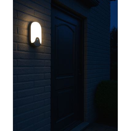 LED Venkovní nástěnné svítidlo se senzorem pohybu LED/18W/230V IP44 antracit