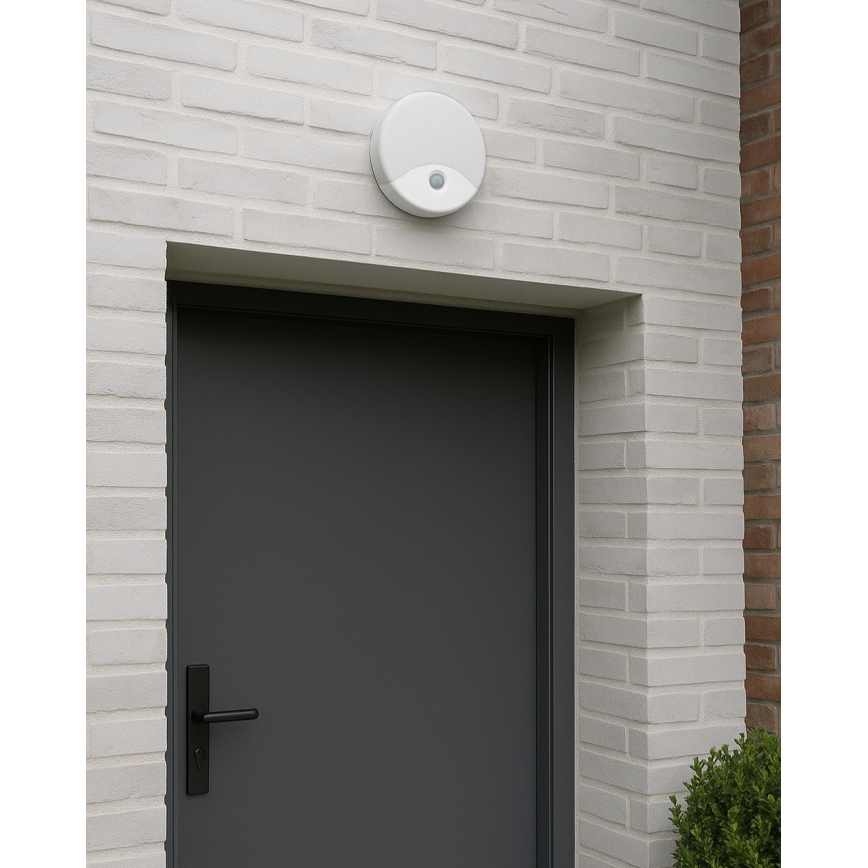 LED Venkovní nástěnné svítidlo se senzorem pohybu LED/18W/230V IP44 bílá