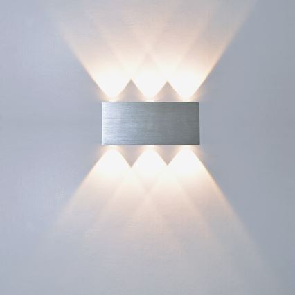 LED Venkovní nástěnné svítidlo SILBER 6xLED/1W/230V IP54