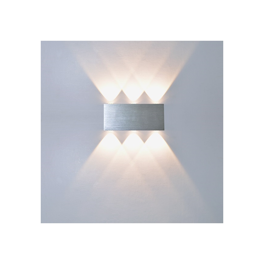 LED Venkovní nástěnné svítidlo SILBER 6xLED/1W/230V IP54