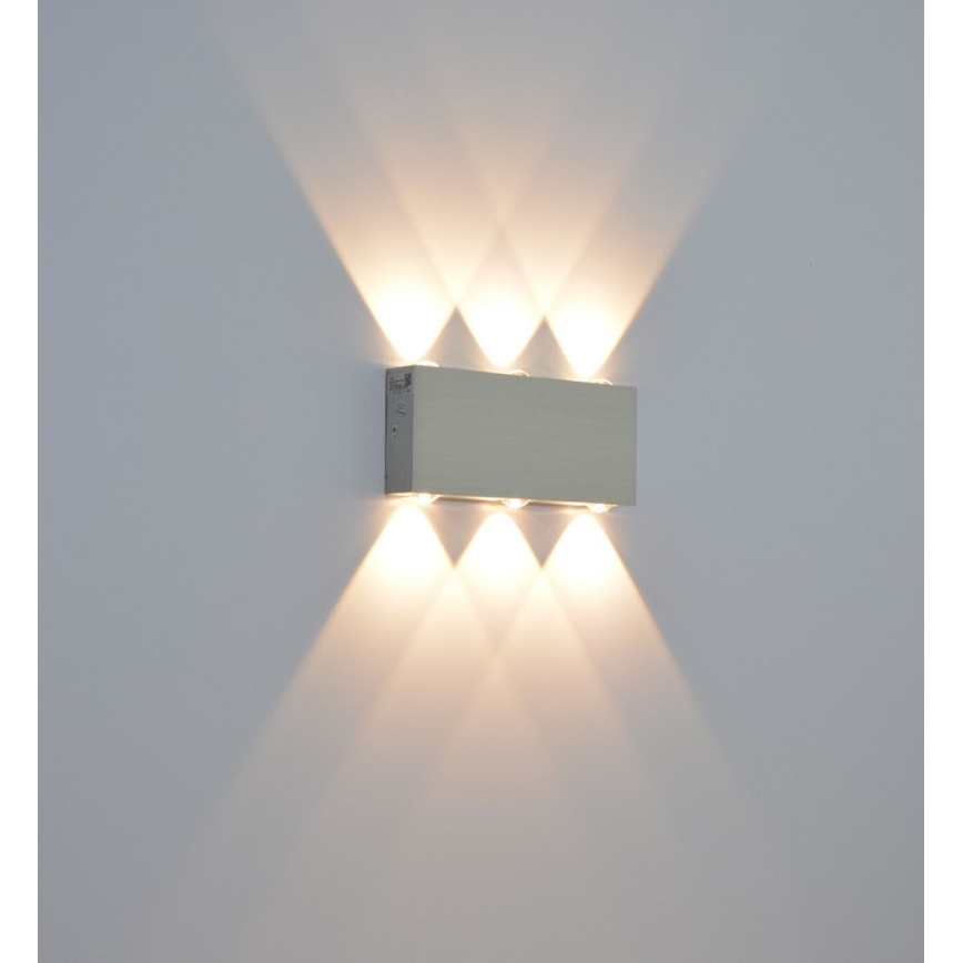 LED Venkovní nástěnné svítidlo SILBER 6xLED/1W/230V IP54