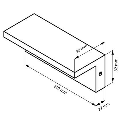 LED Venkovní nástěnné svítidlo TESA LED/10W/230V IP54 černá