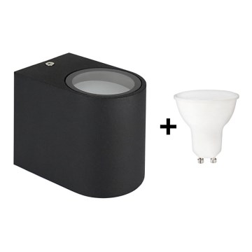 LED Venkovní nástěnné svítidlo TORRE 1xGU10/6W/230V černá IP54