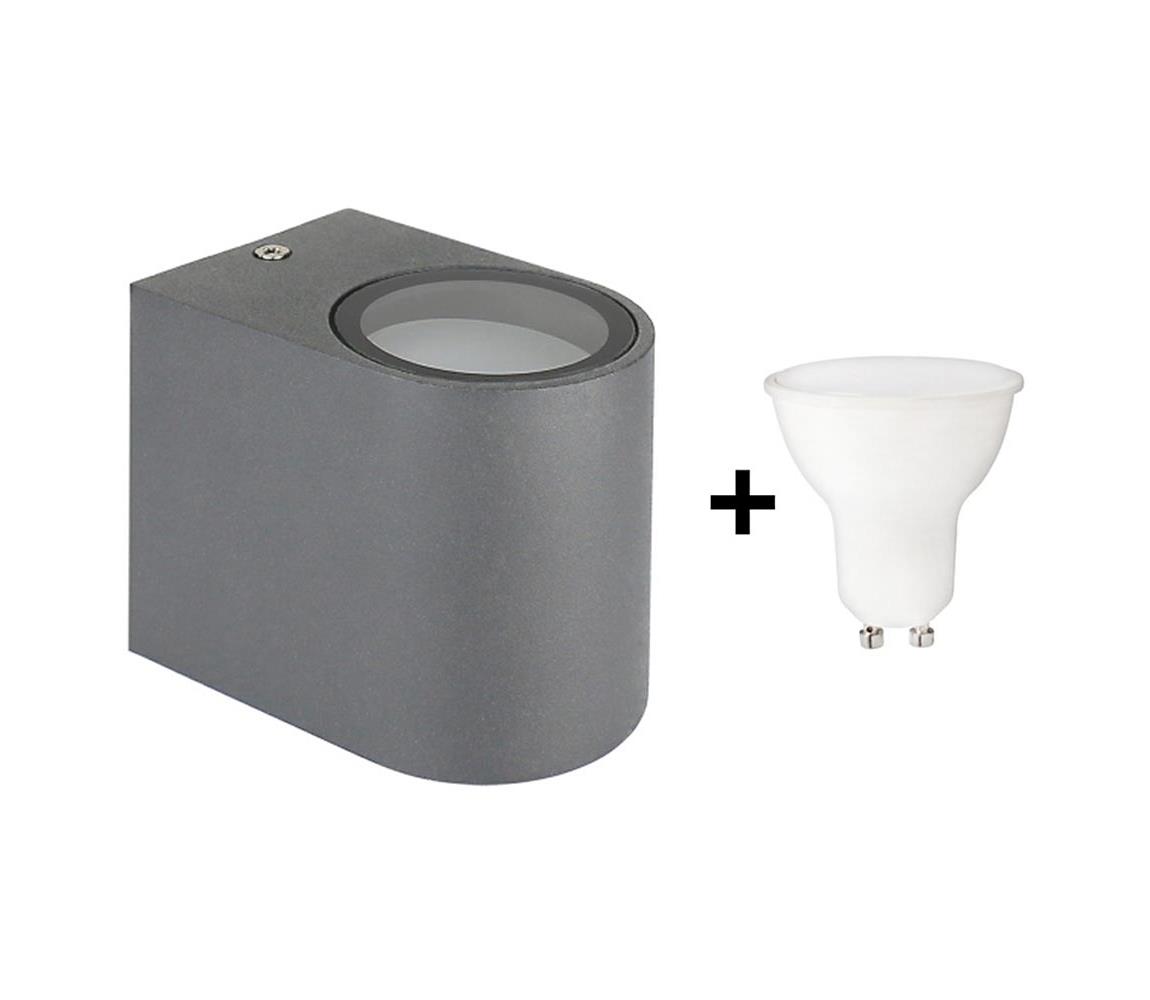 Wojnarowscy LED Venkovní nástěnné svítidlo TORRE 1xGU10/6W/230V šedá IP54 WJ0171