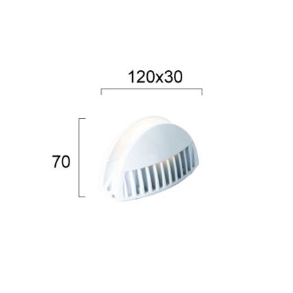 LED Venkovní nástěnné svítidlo WINDOW LED/7W/230V IP65 bílá