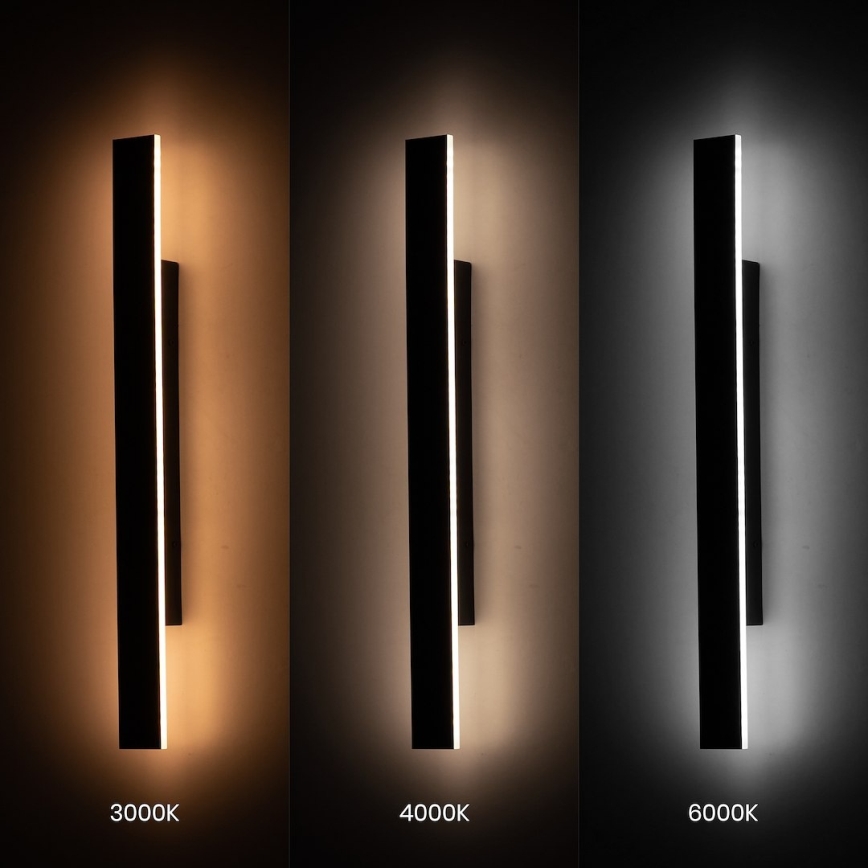 LED Venkovní nástěnné svítidlo WOW LED/11W/230V 3000/4000/6000K 60 cm IP54 černá