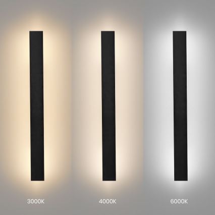 LED Venkovní nástěnné svítidlo WOW LED/11W/230V 3000/4000/6000K 60 cm IP54 černá