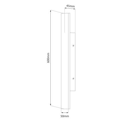 LED Venkovní nástěnné svítidlo WOW LED/11W/230V 3000/4000/6000K 60 cm IP54 černá