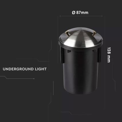 LED Venkovní orientační svítidlo 1xGU5,3/MR16/20W/12V IP67