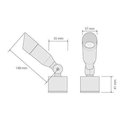 LED venkovní osvětlení OKO 1xLED/1W/350mA IP54