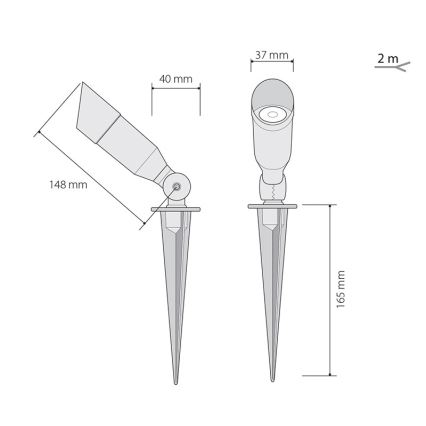 Panlux OKP-1LED/S - LED venkovní osvětlení OKO P 1xLED/1W/350mA