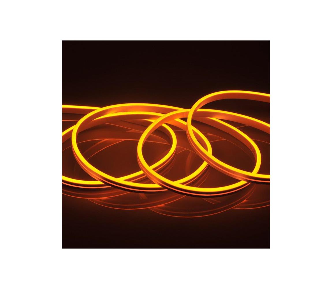 Polux LED Venkovní pásek NEON 5m LED/40W/24V oranžová IP65 SA1756