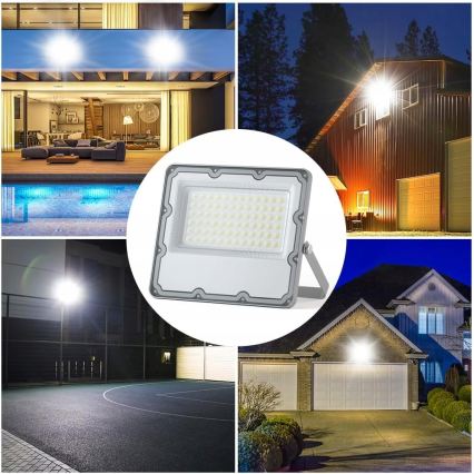 LED Venkovní reflektor LED/100W/230V 4500K IP65 šedá