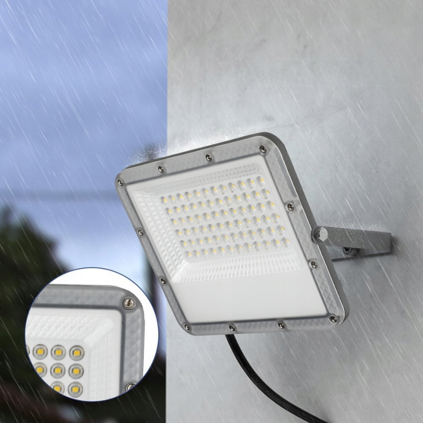 LED Venkovní reflektor LED/100W/230V 4500K IP65 šedá