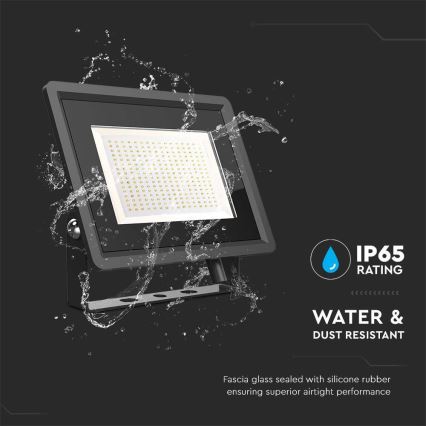 LED Venkovní reflektor LED/200W/230V 4000K IP65 černá