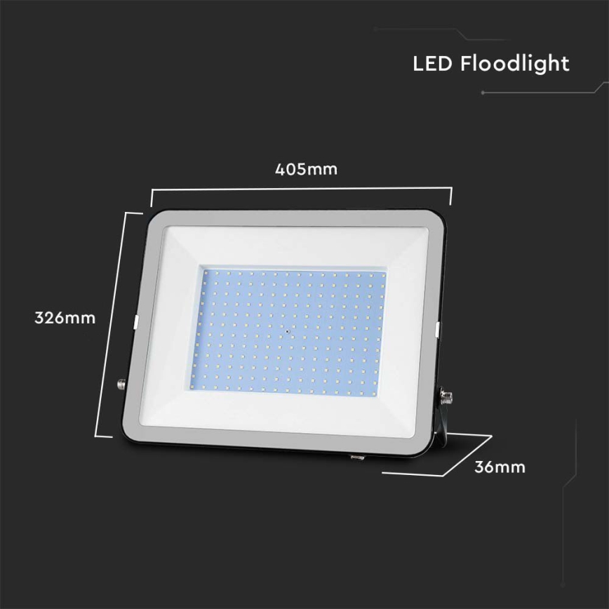 LED Venkovní reflektor SAMSUNG CHIP LED/200W/230V 4000K IP65 černá