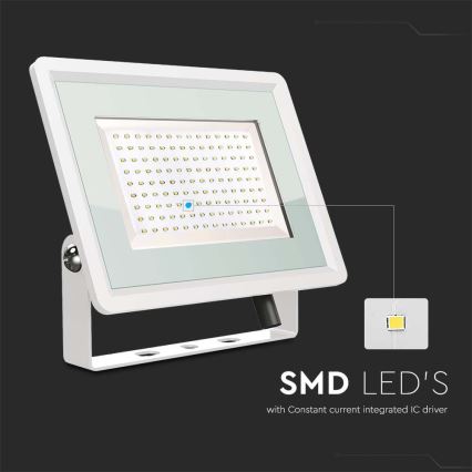 LED Venkovní reflektor LED/200W/230V 6500K IP65 bílá