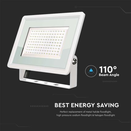 LED Venkovní reflektor LED/200W/230V 6500K IP65 bílá