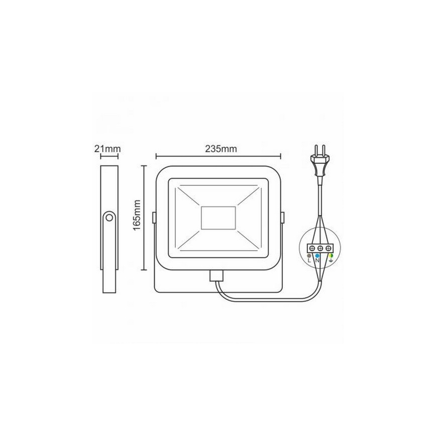 LED Venkovní reflektor LED/50W/220-265V IP65