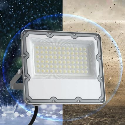 LED Venkovní reflektor LED/50W/230V 4500K IP65 šedá