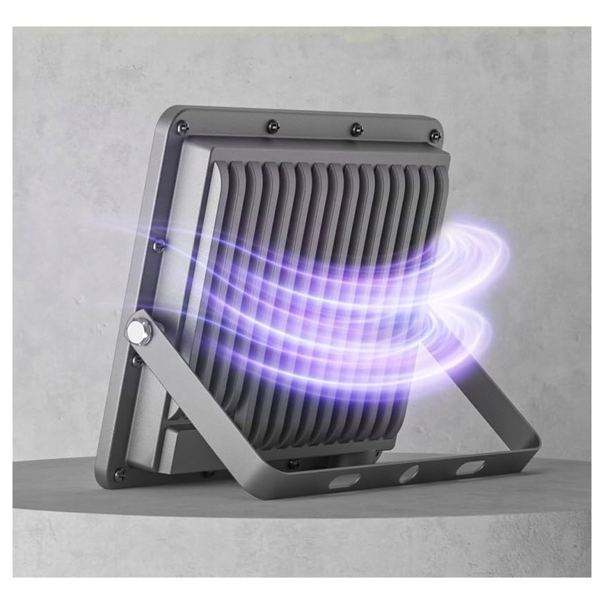 LED Venkovní reflektor LED/50W/230V 4500K IP65 šedá