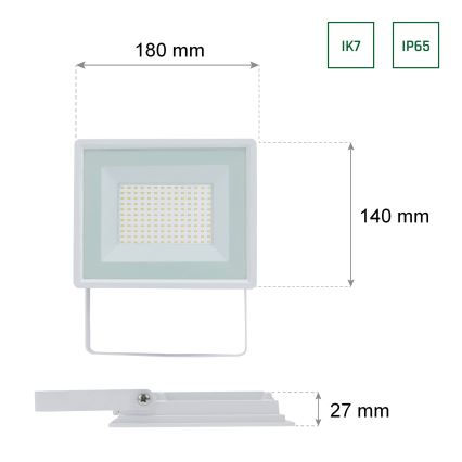 LED Venkovní reflektor NOCTIS LUX 3 LED/50W/230V IP65 bílá