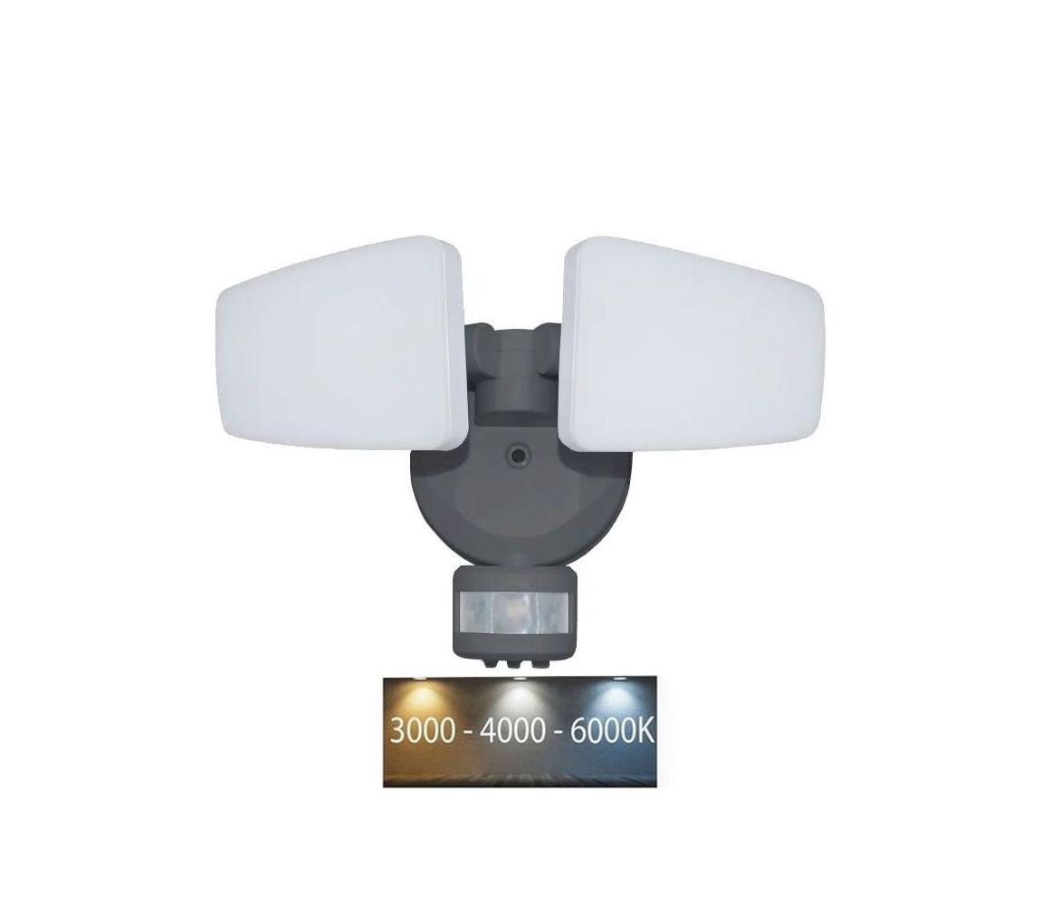  LED Venkovní reflektor se senzorem LED/24W/230V 3000/4000/6000K IP54 antracit 