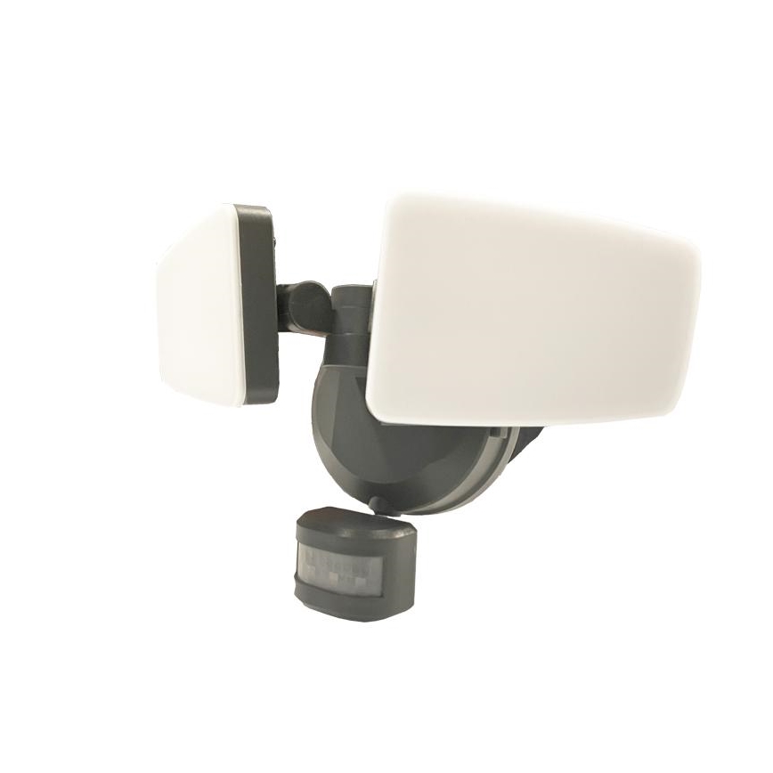 LED Venkovní reflektor se senzorem LED/24W/230V 3000/4000/6000K IP54 antracit