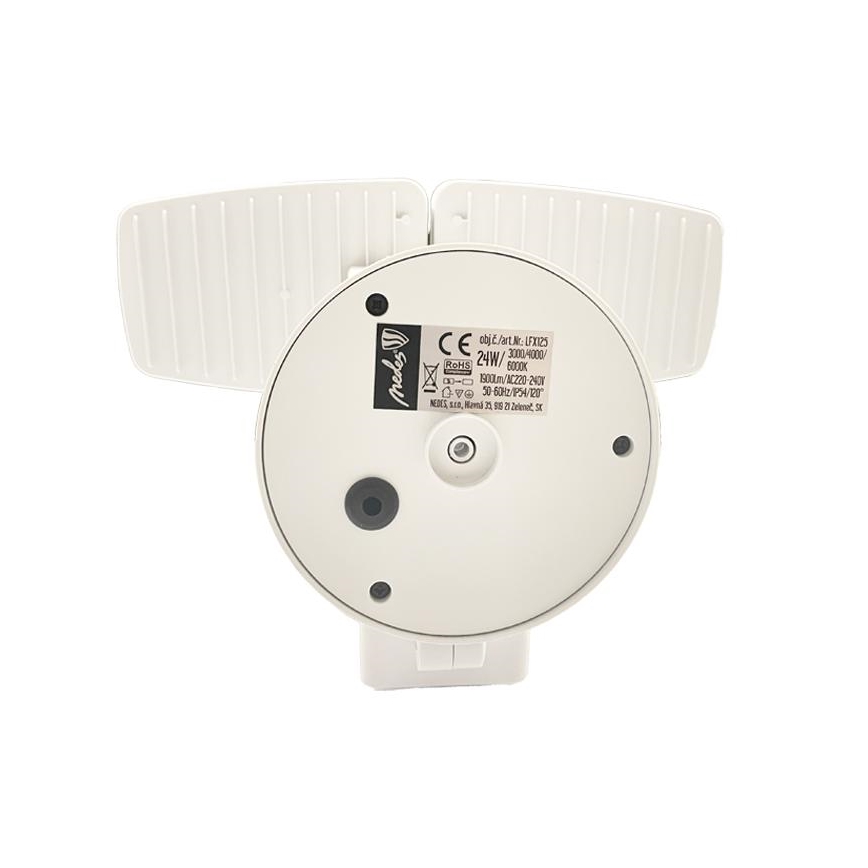LED Venkovní reflektor se senzorem LED/24W/230V 3000/4000/6000K IP54 bílá