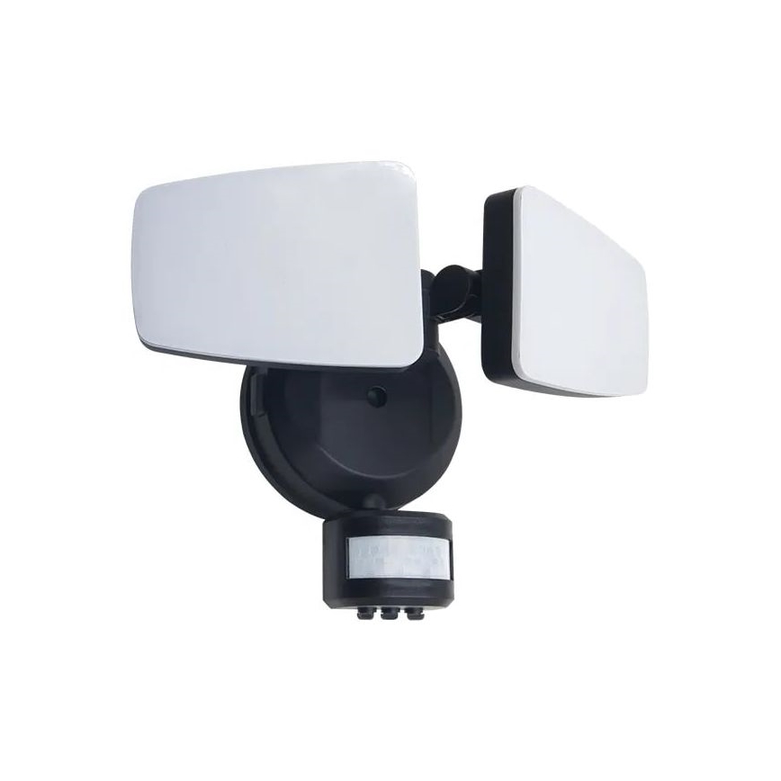 LED Venkovní reflektor se senzorem LED/24W/230V 3000/4000/6000K IP54 černá