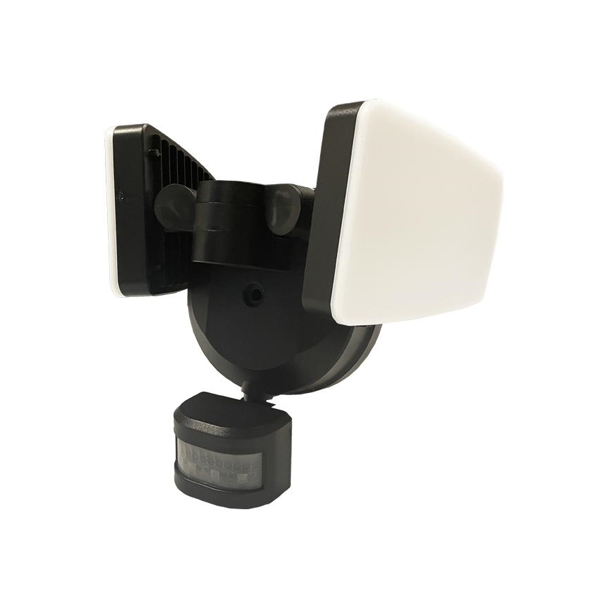 LED Venkovní reflektor se senzorem LED/24W/230V 3000/4000/6000K IP54 černá