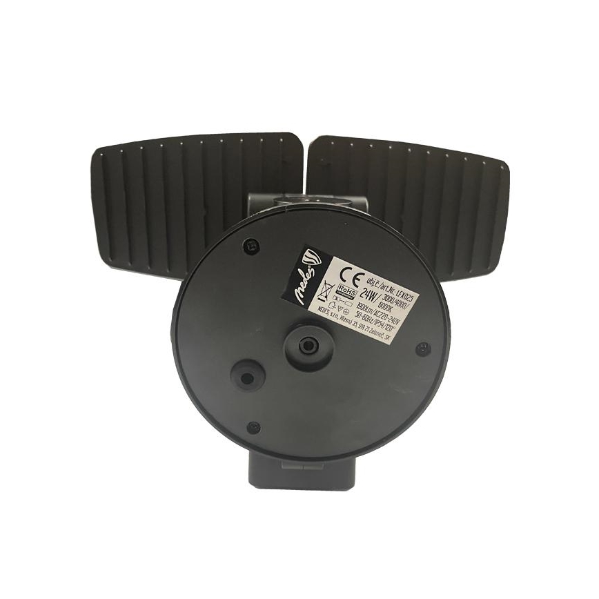 LED Venkovní reflektor se senzorem LED/24W/230V 3000/4000/6000K IP54 černá