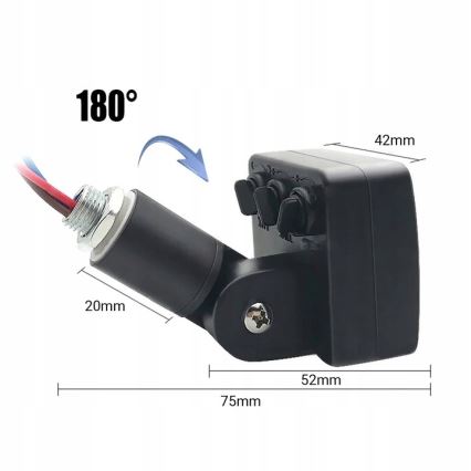 LED Venkovní reflektor se senzorem LED/50W/230V 4000K IP65 černá