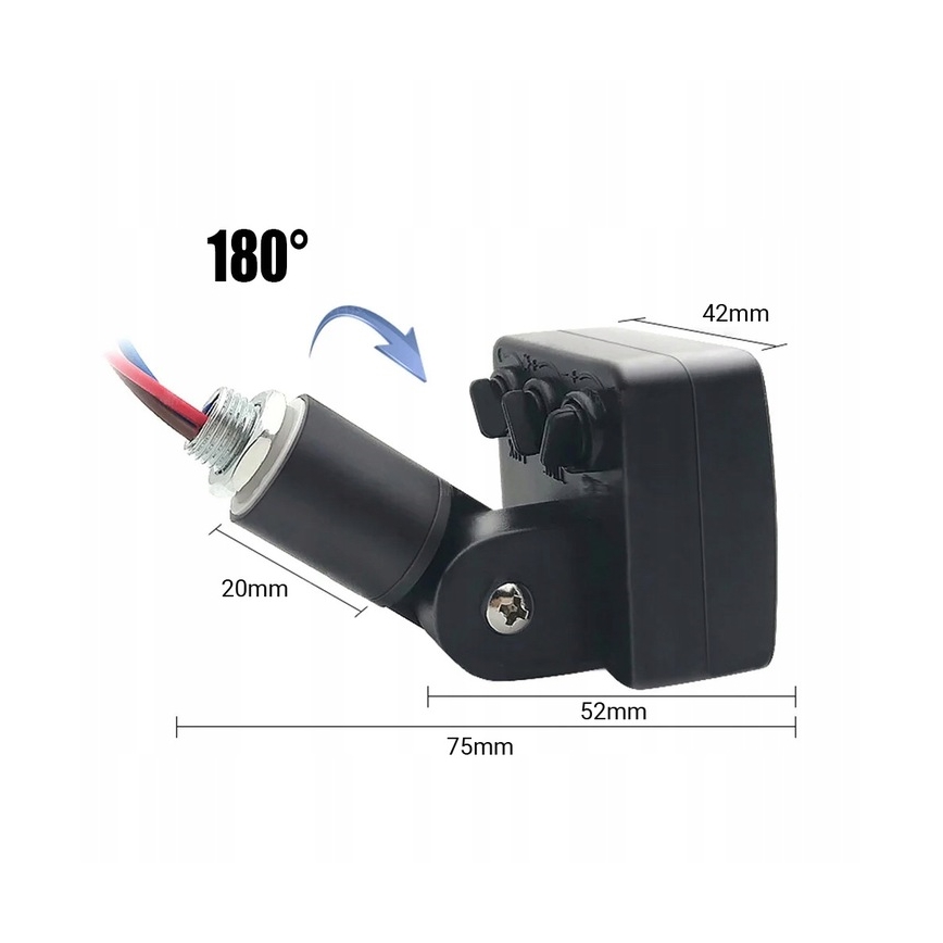 LED Venkovní reflektor se senzorem LED/50W/230V 4000K IP65 černá