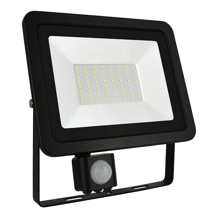 LED Venkovní reflektor se senzorem NOCTIS LUX 2 LED/50W/230V 6000K IP44 černá